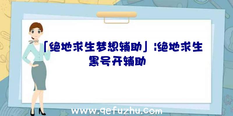 「绝地求生梦想辅助」|绝地求生黑号开辅助